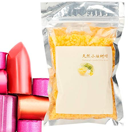 Candelilla Wachs für Lippenstift, Natürliche DIY Manuelle Lippenstift Lippenbalsam Kosmetik Material Pflanzenwachs(100G)