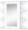 HOMCOM Armoire Murale avec Miroir Salle de Bain Meuble Miroir avec Rangement Toilettes 1 Porte + étagères latérales Blanc