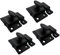 QCAA Oval Turn Cabinet Latch, for Cupboard & Other Furniture, Small, Matte Black, 4 Pack