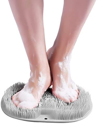 Laveur de Pieds de Douche,Brosse à Récurer pour Massage des Pieds de Douche avec Antidérapant et Poils Forts Doux pour Soins des Pieds Propre et en Profondeur Améliore la Circulation Exfoliation