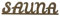 Schriftzug Sauna Eiche Schild Saunaschild Hinweisschild 39 cm MDF Lasercut