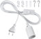 DiCUNO E27 Lampenfassung mit Schalter, E27 Lampensockel mit 2M Netzkabel und EU Stecker, für Lampenaufhängung, Pendelleuchten, Deckenlampen, DIY Projekte, Weiß, 1er-Pack