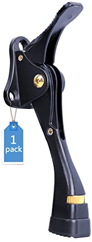 Gotega Door Stopper, 1/2/4 Packs Kickdown Door Stop with One Touch Adjustable Height and Rubber Tip 4 Inches, Door Stops… (1 Pack Black)