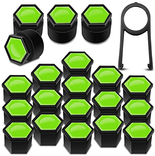 20x Radschrauben Radmuttern Felgenschloss Muttern Kappen Radmutternabdeckungen Radschraubenkappen Radmutterkappen Kunstsoff Abdeckungen Universal 19mm LC 38