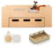 smartwood PIPI P Kinderbett 90x180 mit Lattenrost und Schublade als Ausziehbett - Holz Kinderbett mit Rusfallschutz für Jungen & Mädchen - Montessori Bett mit Lattenrost 180x90 cm - Naturalholz