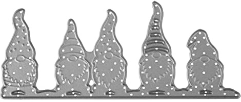 Rayher Stanzschablone Wichtelfamilie, für Kartengestaltung, Scrapbooking und vieles mehr, 1 Schablone, 11,8 x 4,8 cm, Prägeschablonen, Stahl, 50268000