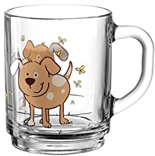 montana Tasse :kids, 250 ml, Hund, Kindertasse mit Tier-Motiv, Stapelbare Glas-Tasse, 050622