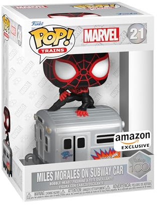 Funko Pop! Trains: Disney 100 - Miles Morales - Spider-man - Amazon Exclusive - Collectable Vinyl Figure - Gift Idea - Official Merchandise - Toys for Kids & Adults - Movies Fans