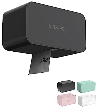SVD.PET Hundekotbeutelspender, Wandmontage, Kotbeutelspender, hält 8 Rollen Kotbeutel, Wandhalterung für drinnen und draußen oder auf dem Tisch (schwarz, nur Spender)