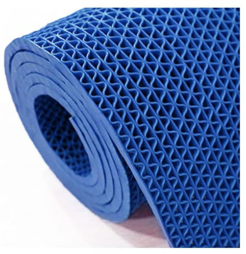 3x10 Ft (0.9x3 M) Entwässerungsmatte, rutschfest, PVC Bodenmatte Für Badezimmer, Pool, Für Schwimmbecken, Duschräume, Hotels, Restaurants, Küchen, Korridore, Innen Und Außenbereich,Blau