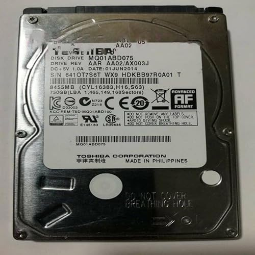 MIDTY 90 % HDD für 750 GB 2,5 Zoll SATA 8 MB 5400 U/min für interne HDD für Laptop HDD für MQ01ABD075