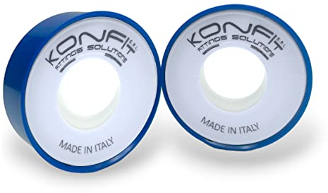 Dpm tapes - Nastro Teflon Sigillante in PTFE per Riparazione e Sigillature Tubi, Rubinetti, Valvole, Filettature, Nastro Sigillante Impermeabile per Idraulica – 12 m x 12 mm, 2 Rotoli Bianchi
