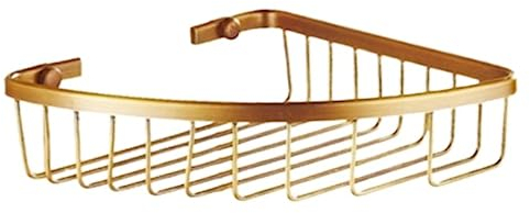 RUVOO Duschablage Duschregal Badregal Kupfer Badezimmer Dusche Eckregal Bad Caddy Organizer Korb Für Zuhause Badezimmer Regal Bad Regal (Color : Gold, Size : 18 * 18 * 5.5CM)