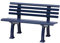 PROREGAL Gartenbank Antigua | 2-Sitzer | Blau | HxBxT 74x120x54cm | Witterungs- & UV-beständiger Kunststoff | Parkbank Sitzbank Außenbereich Garten Balkon Terrasse