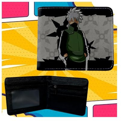 Ubephant Kakashi Cartera, Kakashi Niños Billetera, Kakashi Carteras de Dibujos, Kakashi Billetera,Kakashi Niños Billetera, Cartera de Cuero Plegable PU, Cartera Versátil para Niños Niñas Fans