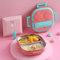 soulnioi Lunch Box Bento Box for Kids, Cute Design Lunch Box for Child School, Leakproof Food Container with 2 Compartments (Pink)