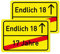 YIKIADA 18 Geburtstag Schild 30 × 20 cm Kunststoff Endlich 18 Party Deko Geschenkideen Geburtstagsparty Dekoration für Mädchen und Junge 2 Stück
