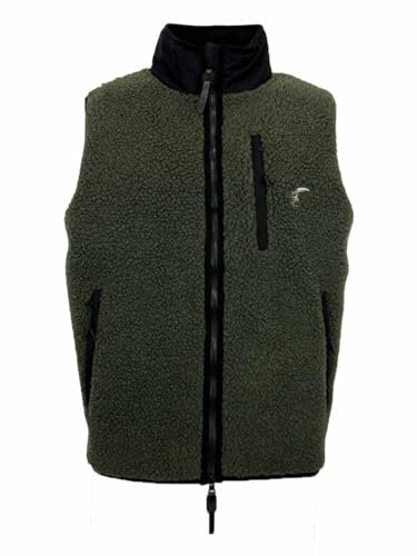 Generico TOOCO gilet uomo pile orsetto unito PILE VEST ESSENTIAL 100% poliestere (M - IT 48, Verde)