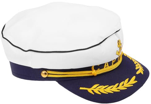LIFKOME Kapitän Yacht Hut Mütze Kostüm Hut Matrose Navi Y Admiral Hut Für Halloween Kostüm Accessoire