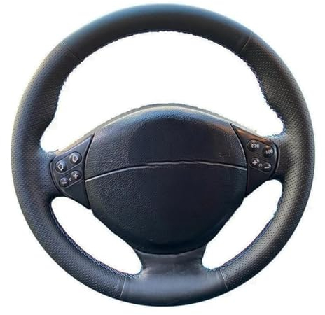 WQKRBMGU Auto-Lenkradbezug, schwarzes Kunstledergeflecht, DIY, rutschfest, Autozubehör für BMW M Sport E36 E39 Z3 M E36/7