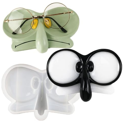 1 Set mit großen Nasen und großen Augen, Silikonformen, Epoxidharz, Oktopus-Form, Platziergläser-Set für Ornamente, Schmuckbehälter, Brillen, 3D-DIY, Dekoration, Kunst, Handwerk