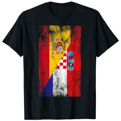 Banderas de España y Croacia - Español Croata Camiseta