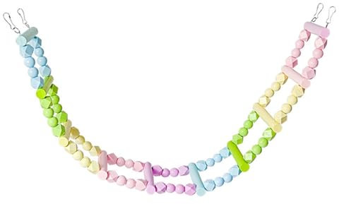 Baoblaze Vogelleiterbrücke, Kletterspielzeug für Haustiere, Spielständer für Papageien, Vogelkäfigzubehör für, Unzertrennliche, Hamster, 10 Leitern