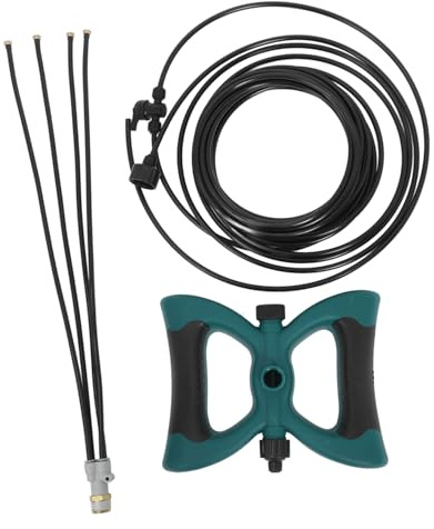 Happyyami Hocheffizientes Freistehendes Sprühnebel Kühlsystem für Terrasse und Garten mit Sommeratmosphäre Geeignet für Eu Standard Schlauch 3/4 Zoll für Outdoor Aktivitäten