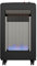 Chauffage à gaz d'intérieur, flamme bleue, design compact, couleur noire, idéal pour chauffer les espaces et une utilisation domestique.