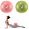 Slim Panda Gymnastikball Klein,23-25cm Pilates Ball mit Aufblasbarem Strohhalm,Soft Yoga Ball für Senioren Therapie,Hause,Fitness,Balance Training (Olivgrün+Rosa)