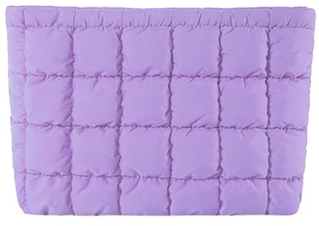 HFLZBRO Gesteppte Make-up-Tasche, Kosmetiktasche, Reise-Kulturbeutel, Organizer, Clutch für Damen