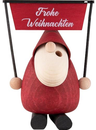 Erzgebirge Palast Saico Räuchermännchen Weihnachtsmann Frohe Weihnachten - 13 cm