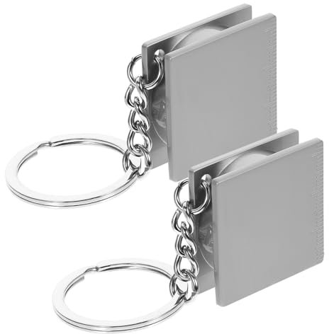 Housoutil Lot De 2 Mini-mètres Rubans Rétractables De 1 M Pour Adultes Outil De Mesure Carré De Haute Précision Avec Porte-clés