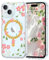 Pepmune Floral Magnetic Case for iPhone 15 [Compatible with Magsafe],Clear Anti-yellowing Phone Cover Cute Anti-Scratch Flower Pattern,Soft TPU Slim Bumper Protective for Girls-Cherry Blossom