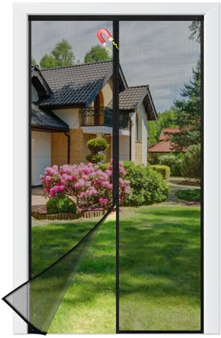 Moustiquaire Porte Fenetre Aimantée Magnetique Différentes Tailles, Rideaux Anti Mouches pour Porte, Moustiquaire Porte Sans Perçage, pour Couloirs, Portes, Patio, Fermeture Automatique
