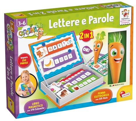 Lisciani Giochi - Carotina Penna Parlante Lettere e Parole 2 in 1, 110032
