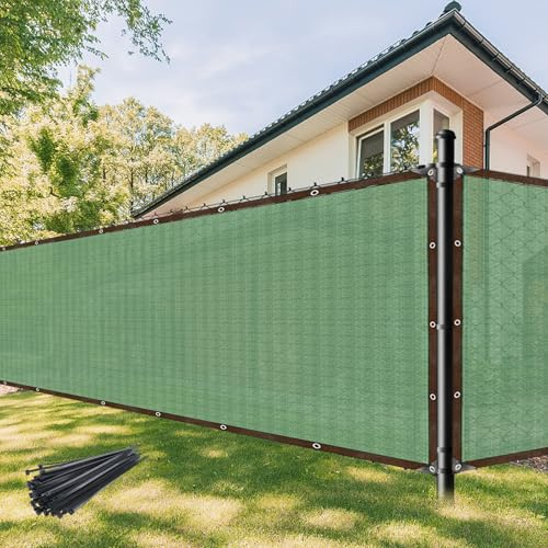 Esilihom Privacy Netting 2m x 10m, Garden Fence Screening 90% HDPE Windbreak, Garden Netting UV-Resistant, Outdoor Shading Net with Cable Ties and Eyelets