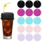 Xumann 15 Pcs Drink Covers Anti Spike, Cup Drinks Spiking Prevention with Straw Hole for Alcohol Protection