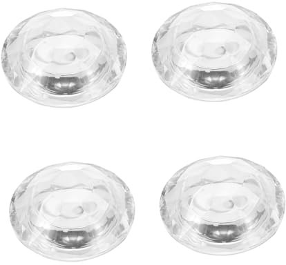 MAGICLULU 4 Pezzi Portacandele in cristallo di diamante Candele per matrimoni mer Nozze Titolare arredamento cristalli guidato Titoli votivi per le luci del tè Titolari bianca