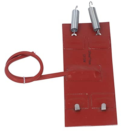 YWBL-WH Ölwanne Heizkissen, Flexible Silikongummiblatt, Universelles Silikonheizkissen 50W, Schnelles Heizung, Sicheres und Isoliertes Design, Leicht für Auto, 7,87 X 2,76 Zoll, Flamme (DC12V)
