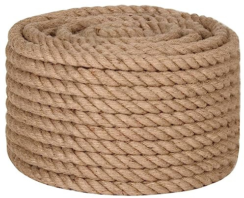 Ficelle Jute Naturel, Corde de Jute Corde Chanvre Jardinage 20 mm 100 m