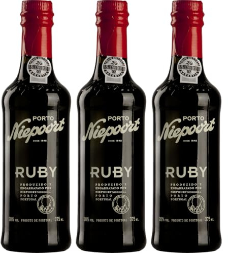 Niepoort Vinhos Ruby 1/2 Flasche Portwein Rot Süss Portugal inkl. FeinWert E-Book (3 x 0.375 l)