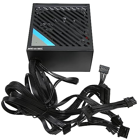 Generic Fuente de Alimentación PFC, Fuente de Alimentación para PC para Juegos, bajo Nivel de Ruido, Reduce la Interferencia de la Red, Segura para PC de Escritorio (ATX-550W)
