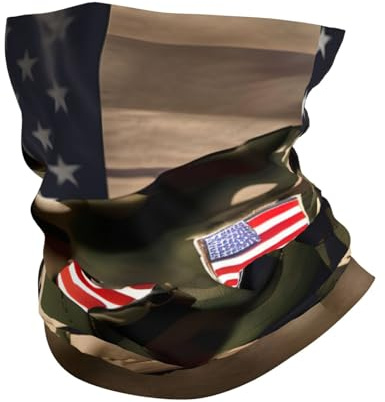 Cache-cou avec imprimé de drapeaux américains camouflage, ultra doux, extensible, cache-cou d'hiver pour homme et femme