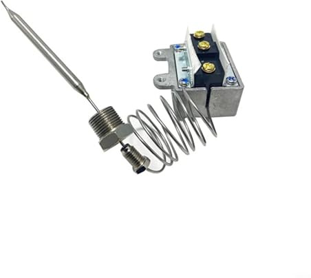 Entgoinggo Termostato ad alto limite della friggitrice a gas 232C 450F Interruttore di sicurezza per friggitrice Protezione da surriscaldamento Regolatore di temperatura in acciaio inossidabile per