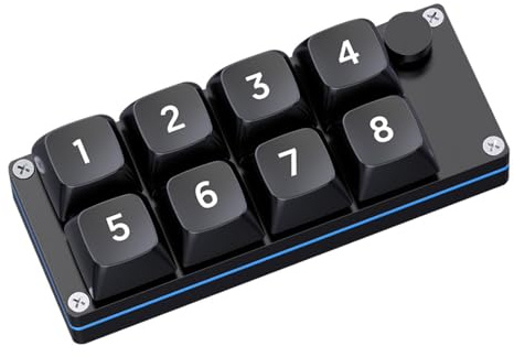 PUXZYAX Mechanisches USB Mini Gaming Keypad mit 8 Tasten für eine Hand bietet programmierbare Funktionen für EIN verbessertes Spielerlebnis