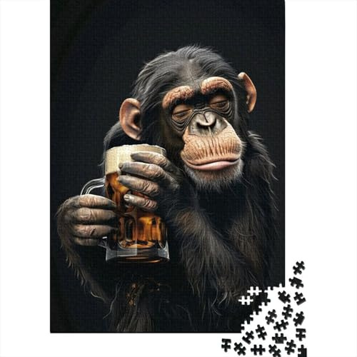 Gibbon Beer Panneau Métallique Rustique 70x50cm/1000pcs pour Le Coin Bar, Style Rustique pour L’intérieur