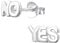 Laimons Damen-Ohrstecker YES NO glanz Sterling Silber 925