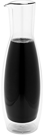 Glass Wine Carafe, Water Carafe, Beverage Carafe - Forma Double Wall Insulated Glass - 30 oz - 1ct Box - Restaurantware