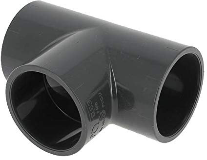 Raccord PVC pression noir en T - Femelle - Ø 63 mm - Girpi